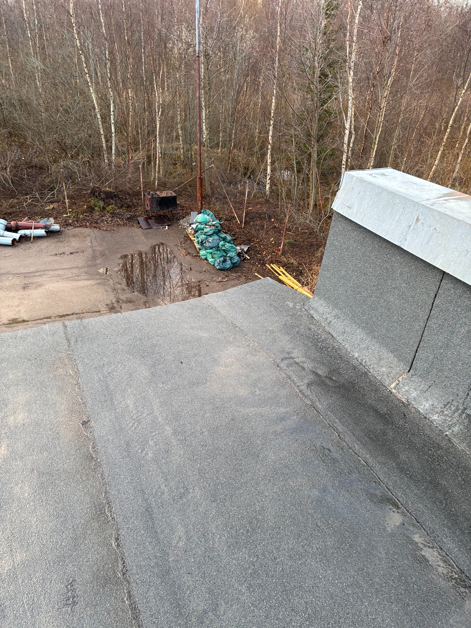 After renovation: long view of completed SBS roof