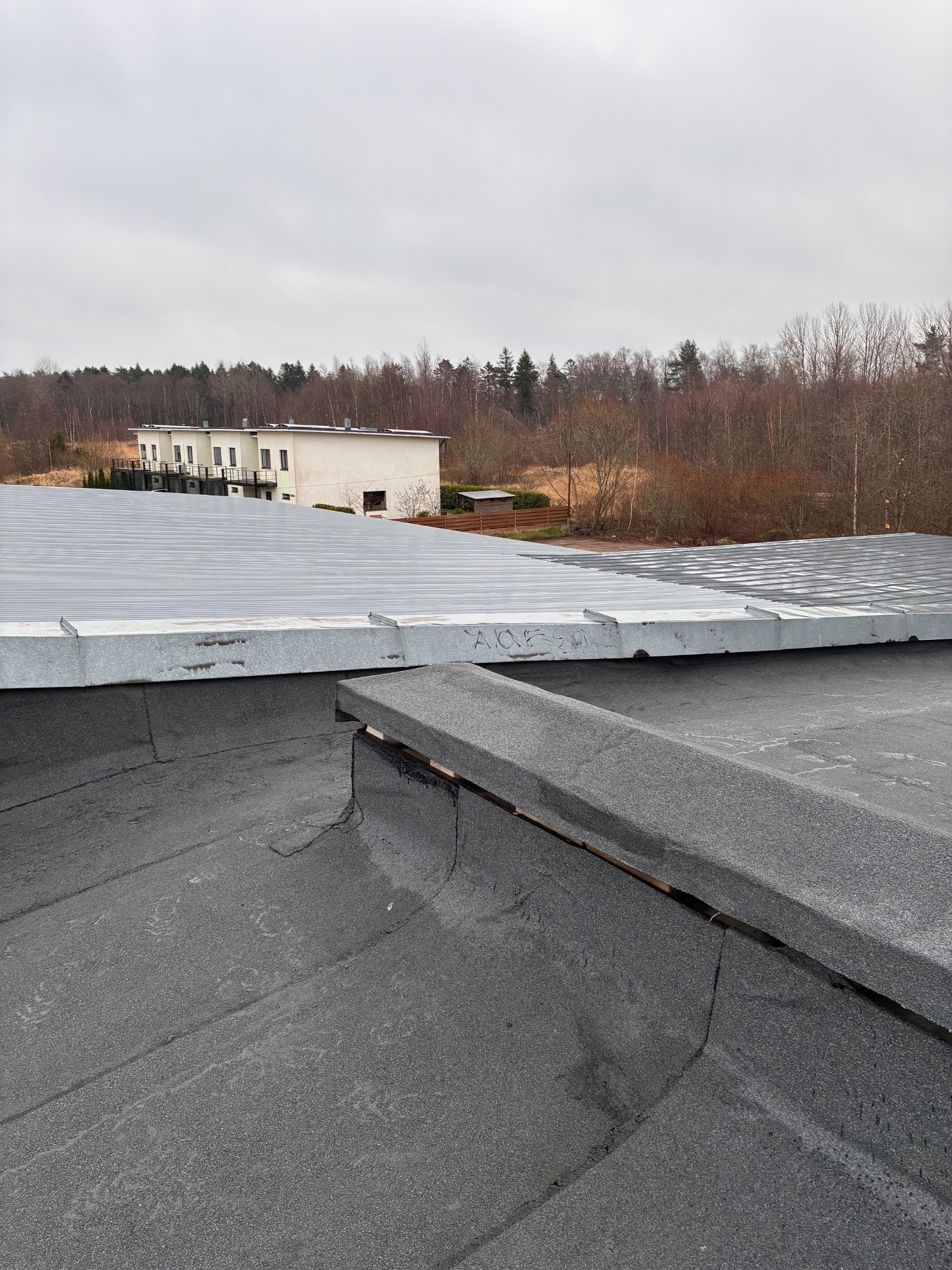 After renovation: completed roof and surrounding buildings